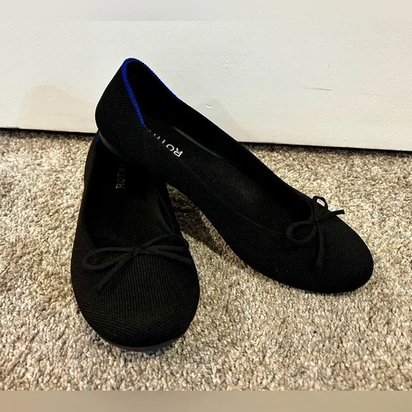 🖤EUC Rothy’s Black Women's Ballet Flats in Size 9 - Picture 6 of 11